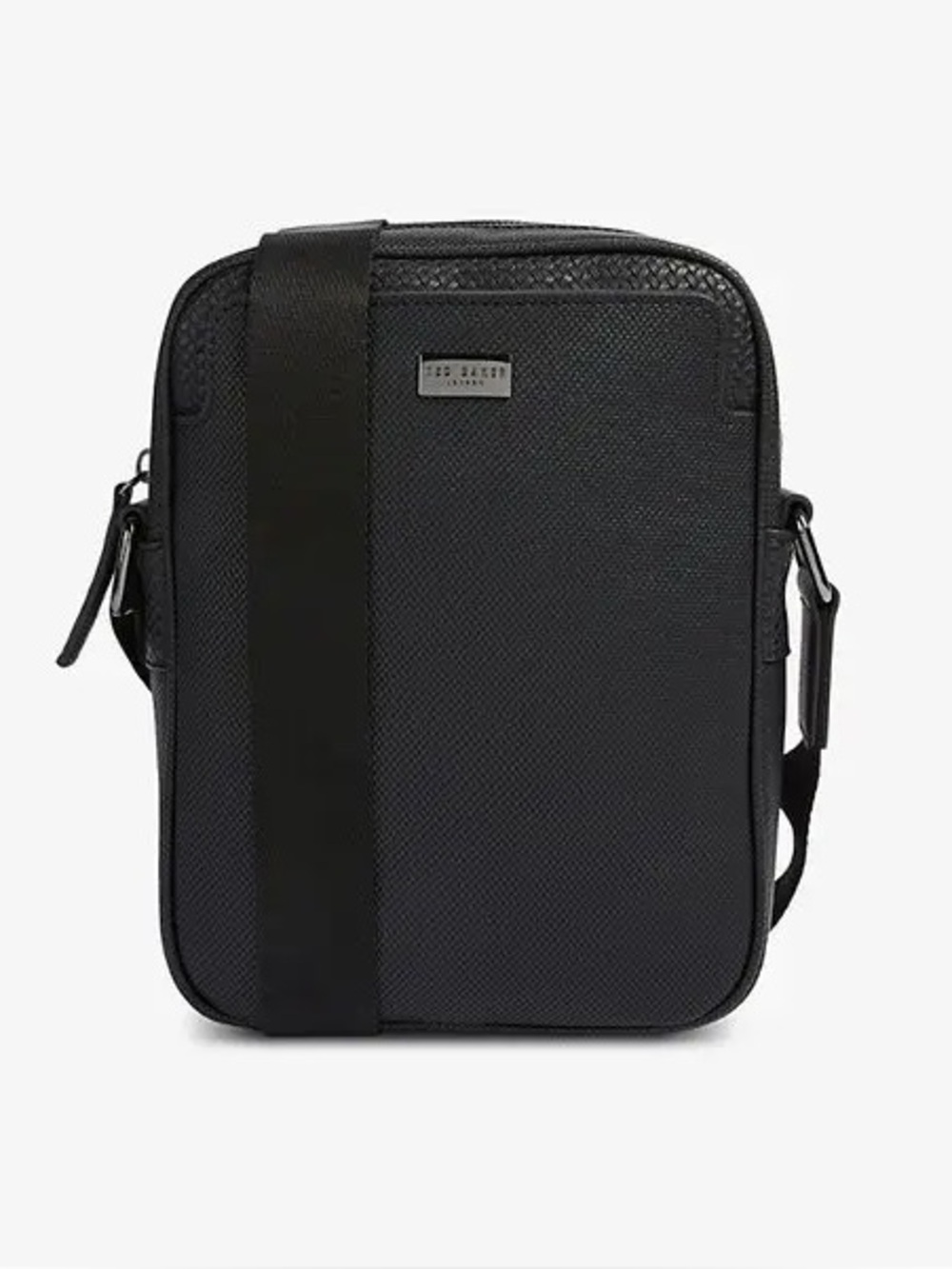 Ted Baker London Black Textured Paltro Flight Bag